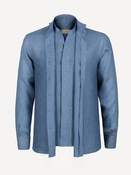 Camicia Miami Plisse front jeans 100% Capri