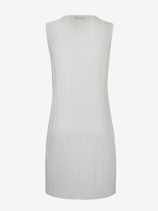 Abito sfrangiato corto 100% Capri