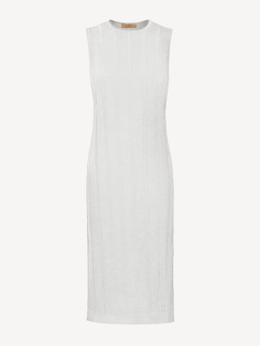 Abito sfrangiato lungo 100% Capri