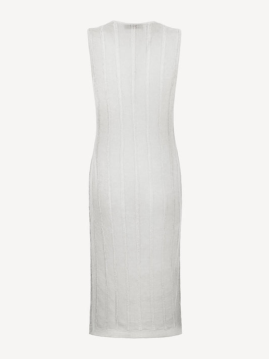 Abito sfrangiato lungo 100% Capri