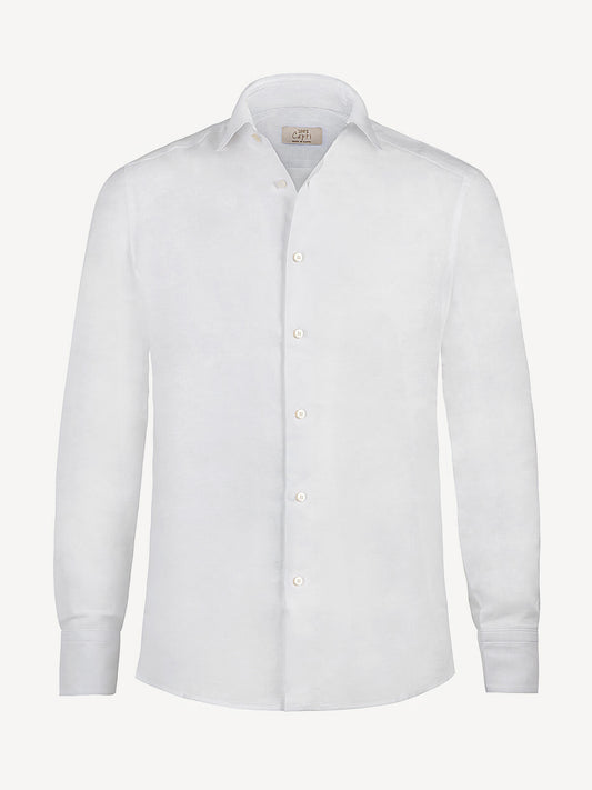 Camicia Mykonos front white 100% Capri