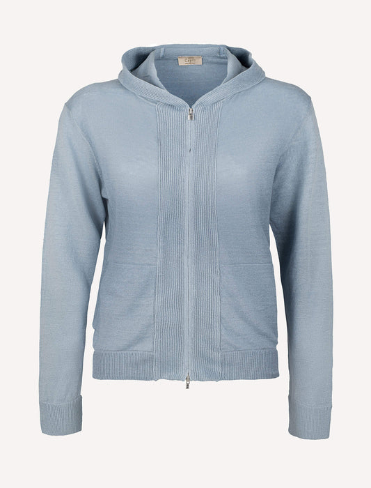 Cardigan bordo inglese for men jeans color 100% Capri front