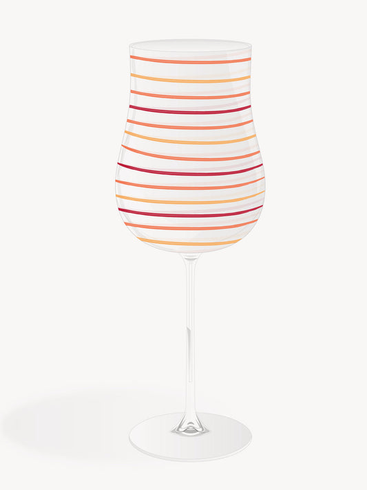Red wine glass thousand lines