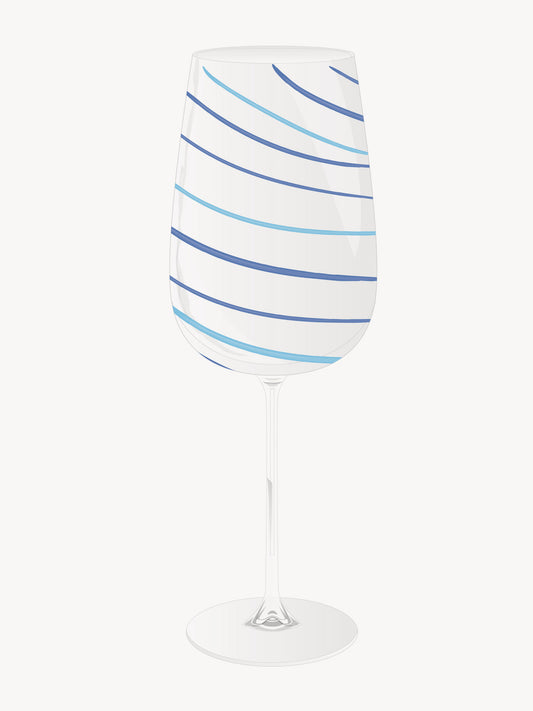 White wine glass spiral