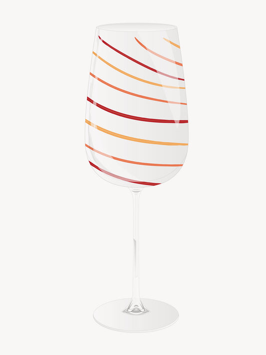 White wine glass spiral