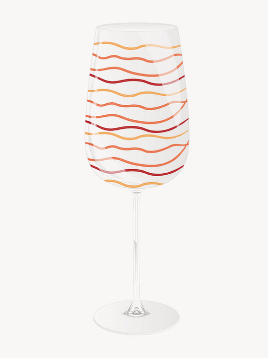 White wine glass wave
