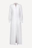 Camicia Plissé Long front white 100% Capri