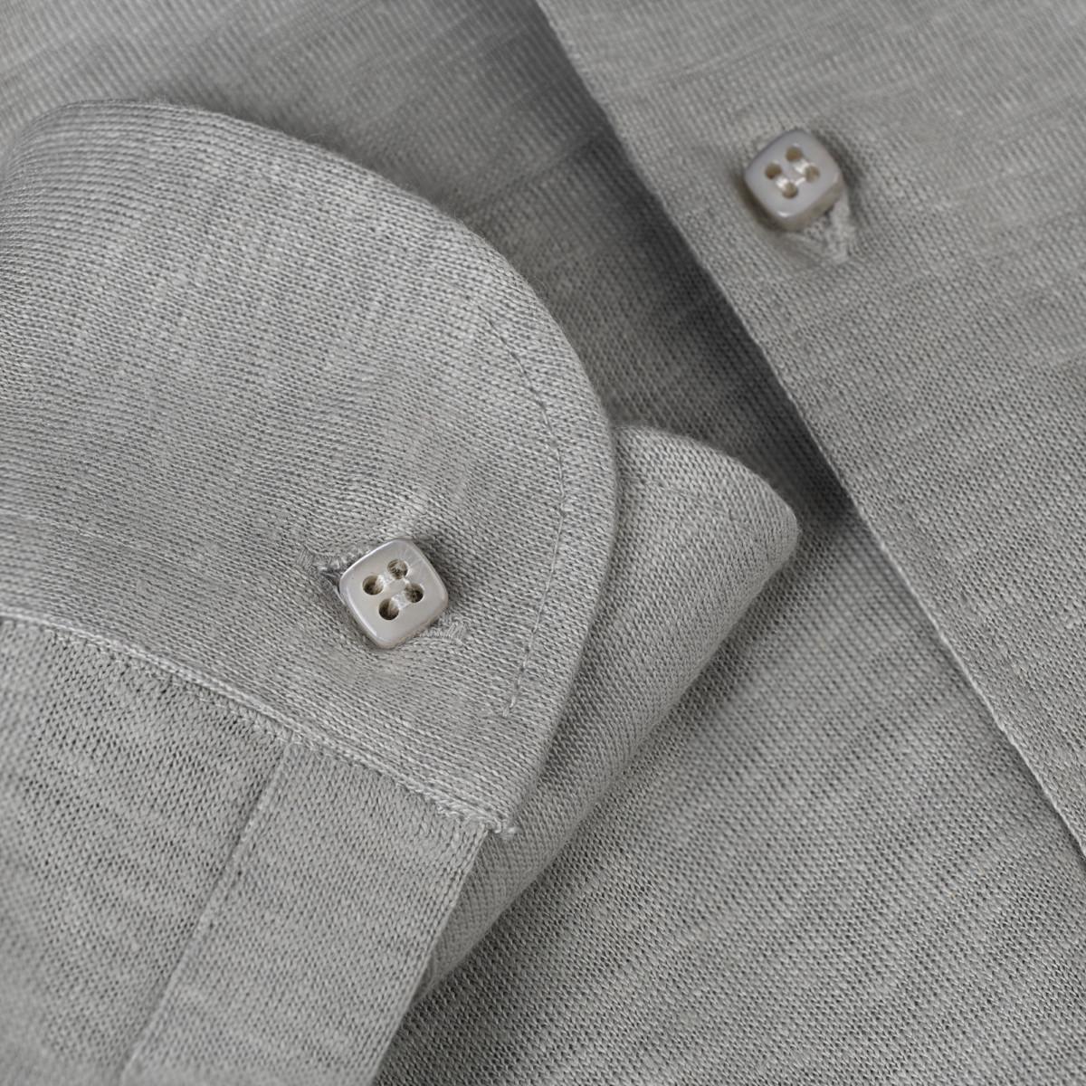 Camicia Long Sleeve light grey details 100% Capri