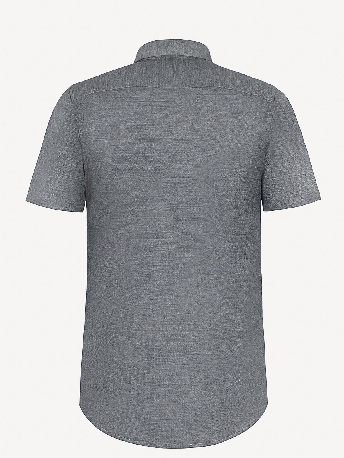 Camicia Short Sleeve back dark grey man 100% Capri