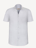 Camicia Short Sleeve front white man 100% Capri