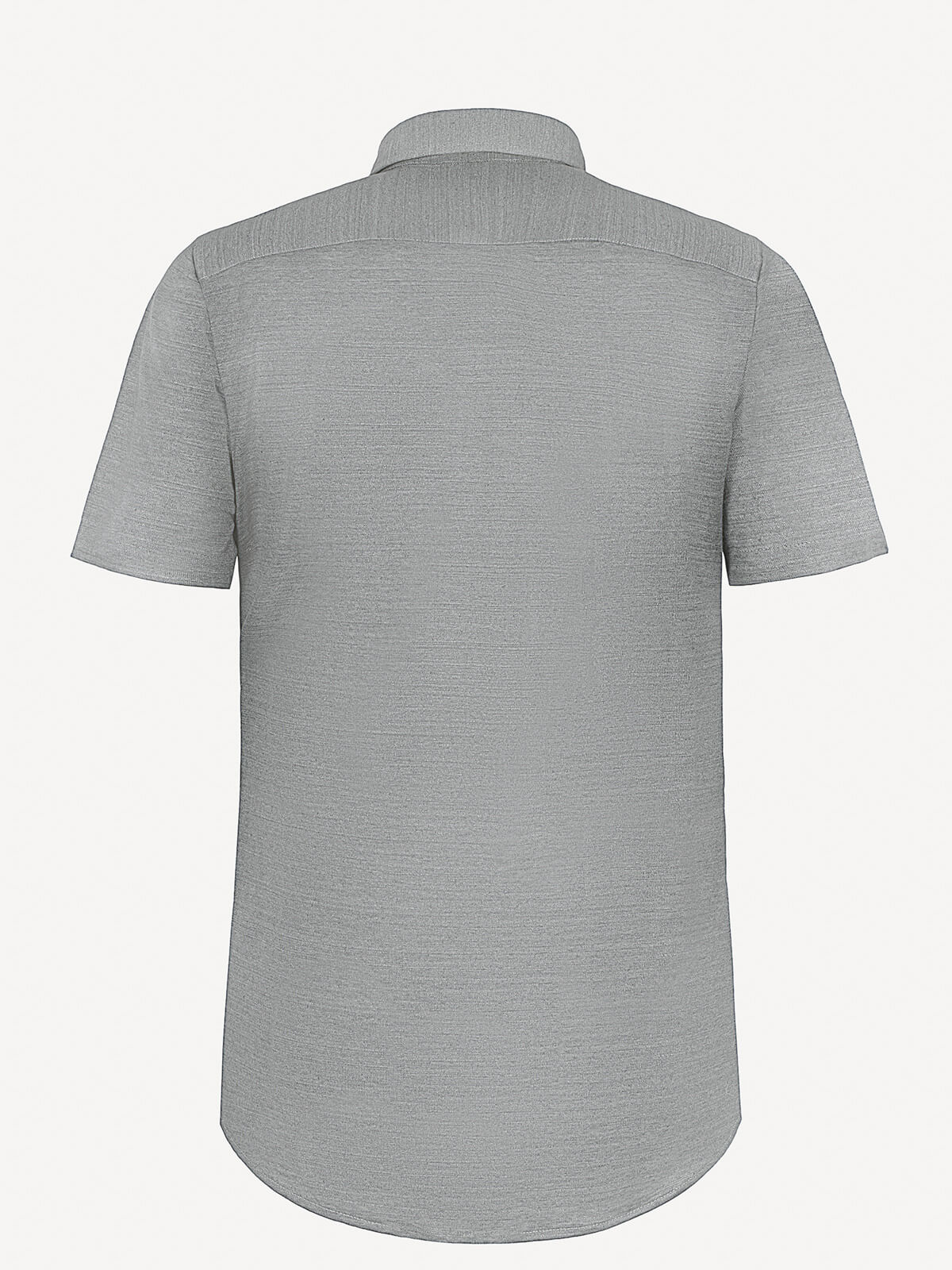 Camicia Short Sleeve back light grey 100% Capri