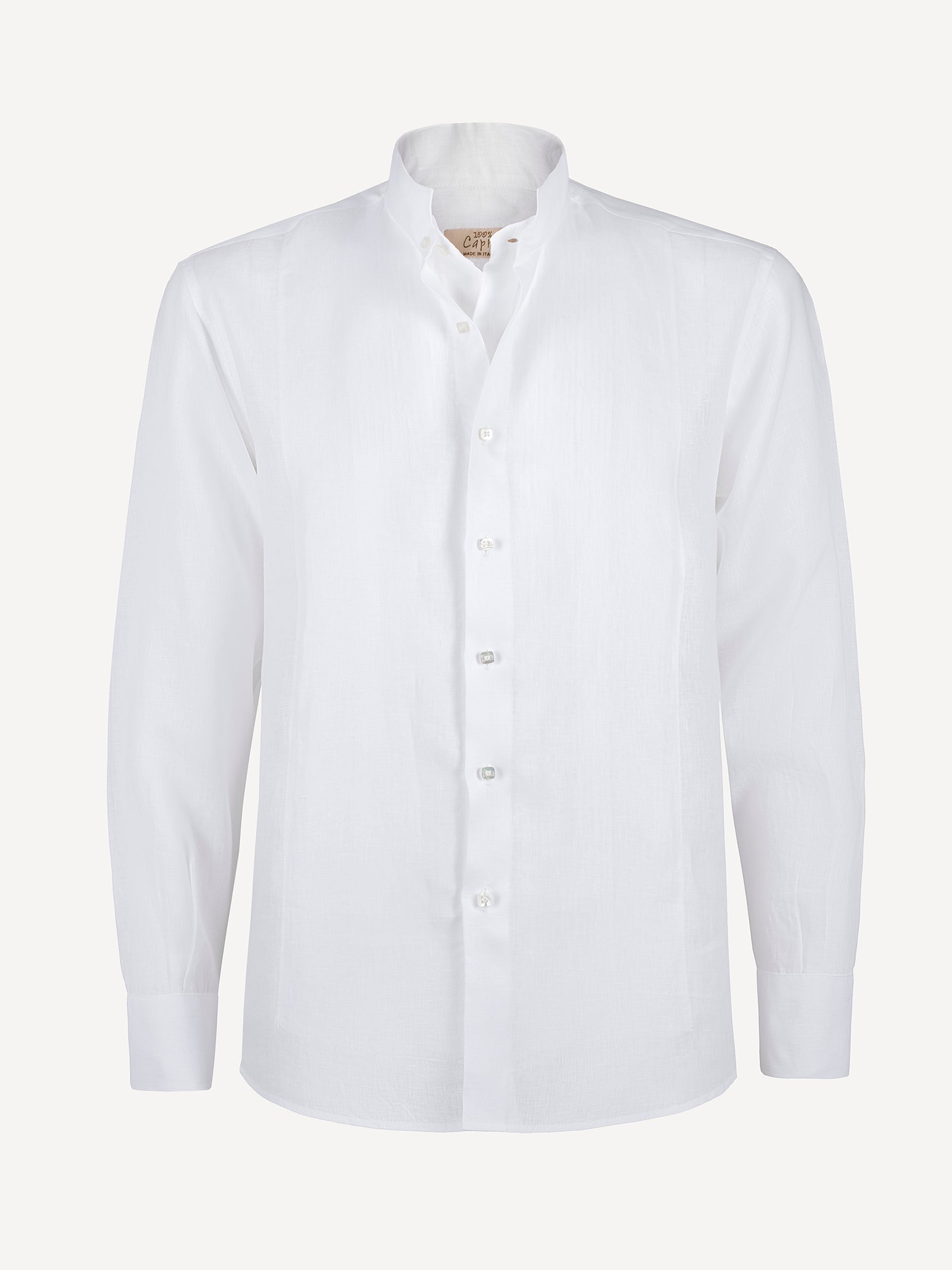 Camicia Miami Plisse front white 100% Capri