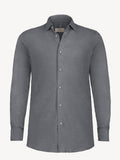 Camicia Long Sleeve front dark grey 100% Capri