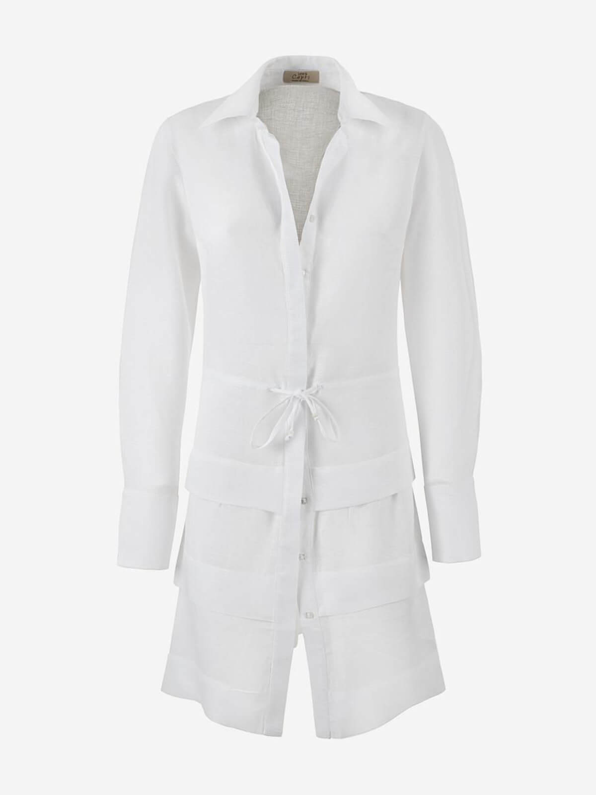 Athina dress white color 100% Capri