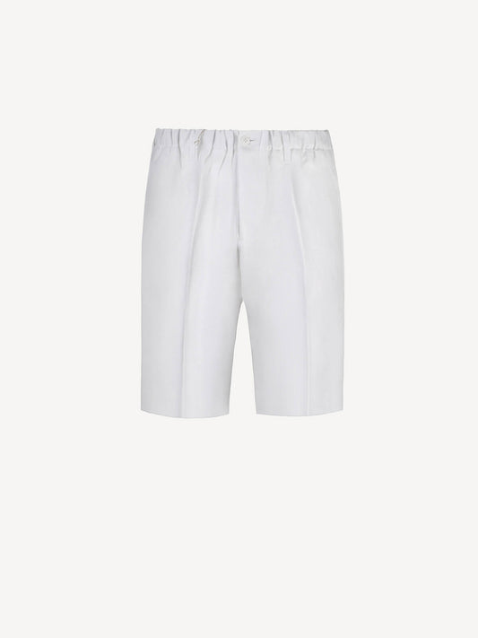 Bermuda Capri Linen man trousers 100% Capri white color