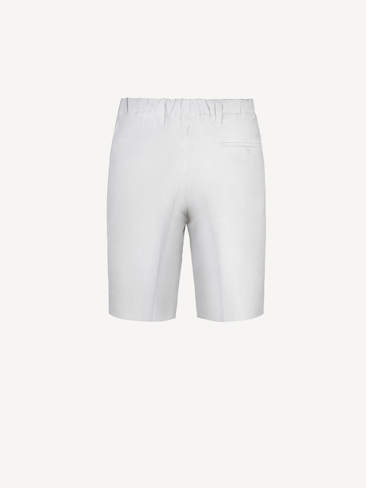 Bermuda Capri Linen man trousers 100% Capri white color
