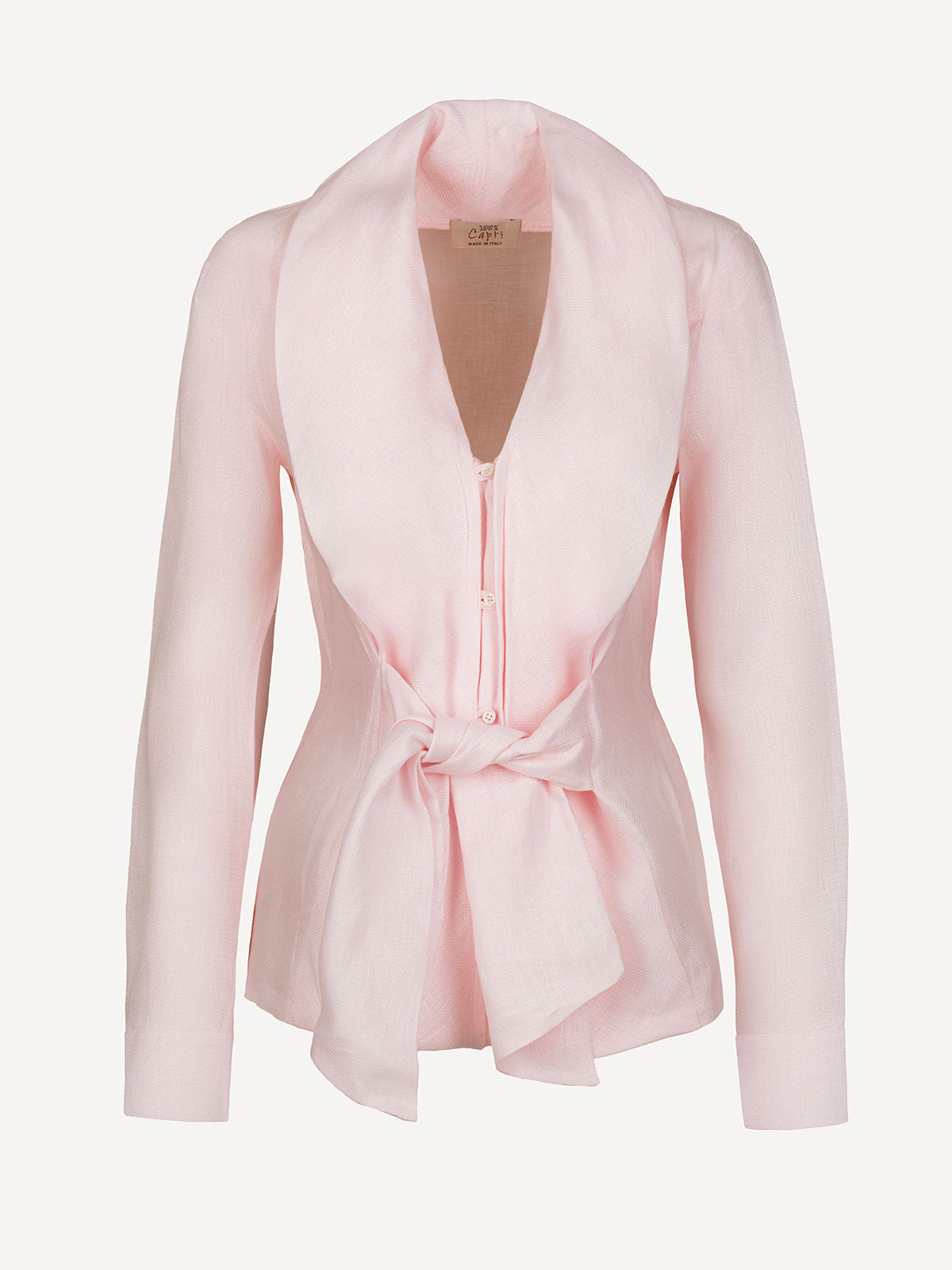 Camicia fiocco pink front 100% Capri
