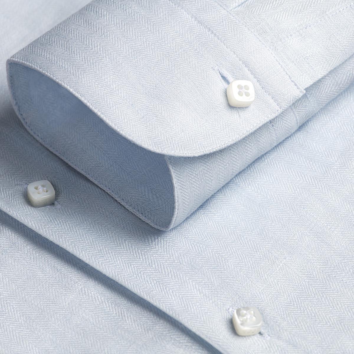Camicia Hand Made button details 100% Capri