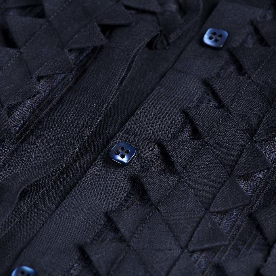 Camicia Origami blue details 100% Capri