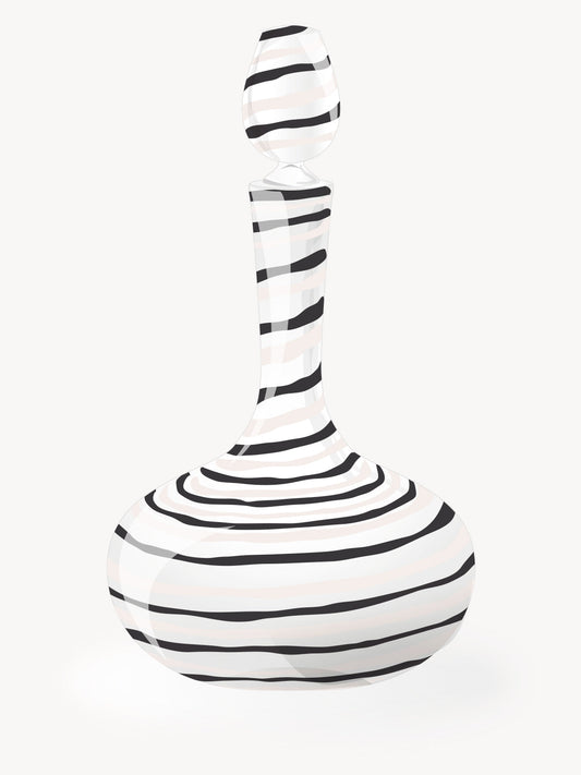 Black-White Decanter 100% Capri Home