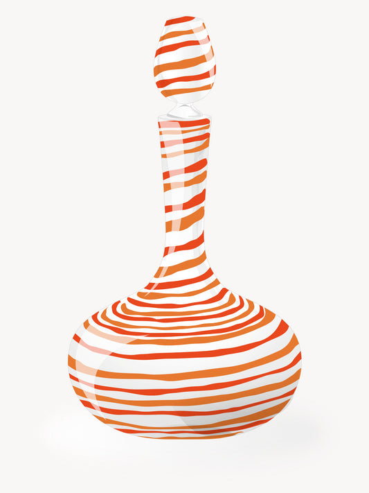 Coral-White Decanter 100% Capri Home