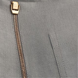 Short linen pants with zip for Woman grey color details 100% Capri