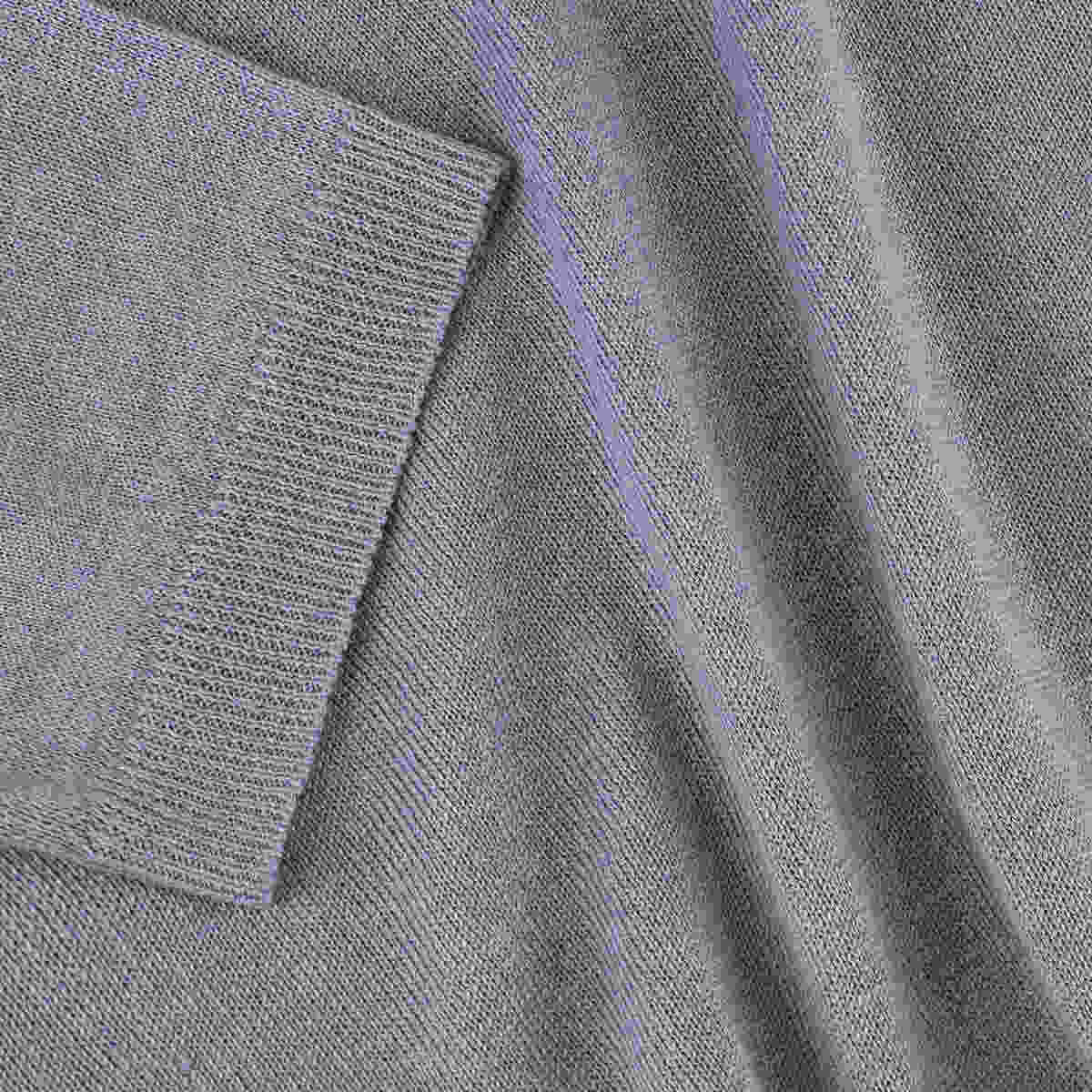 Linen tshirt for man light grey color details sleeves view 100% Capri