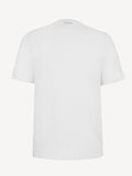 Linen tshirt for man white color back view 100% Capri