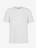 Linen tshirt for man white color front view 100% Capri