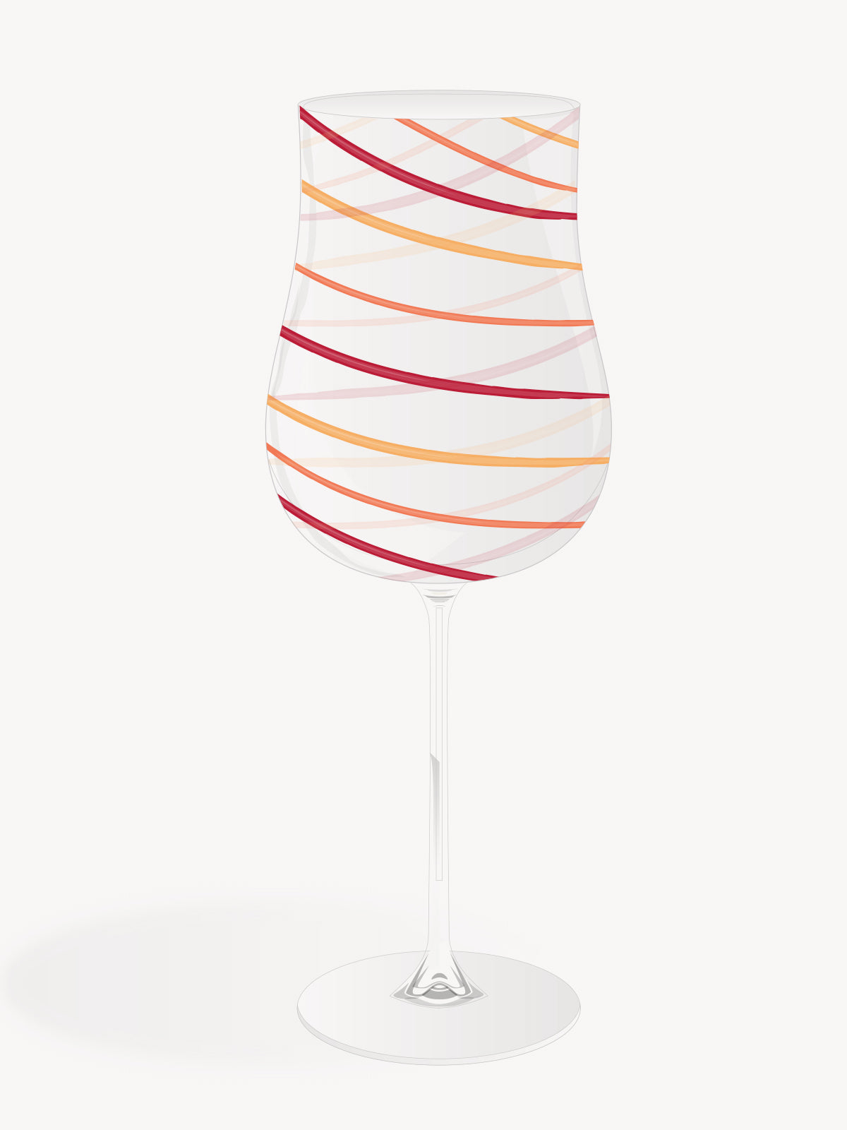 Red wine glass spiral