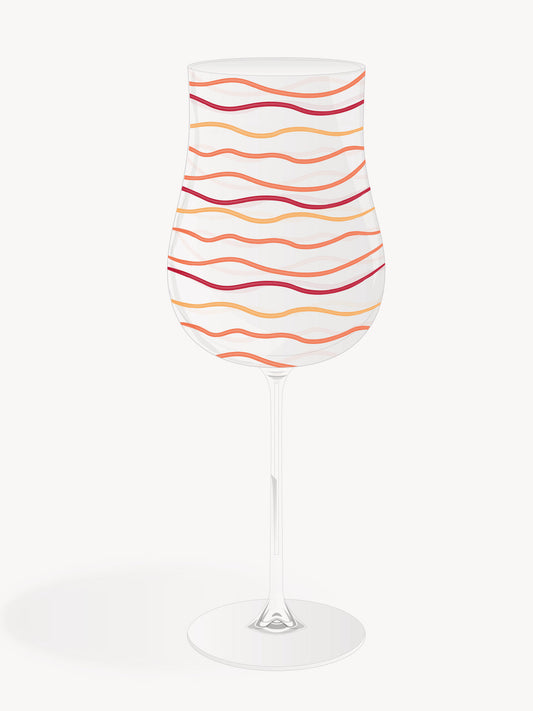 Red wine glass wave