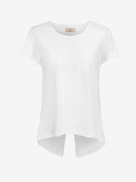 T shirt one for Woman white front 100% Capri