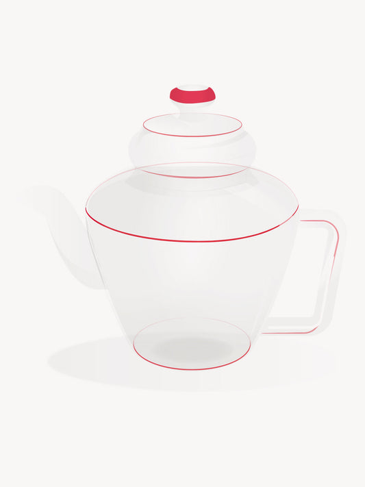 Red Teapot 100% Capri Home