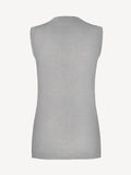 Top V for Woman light grey back 100% Capri