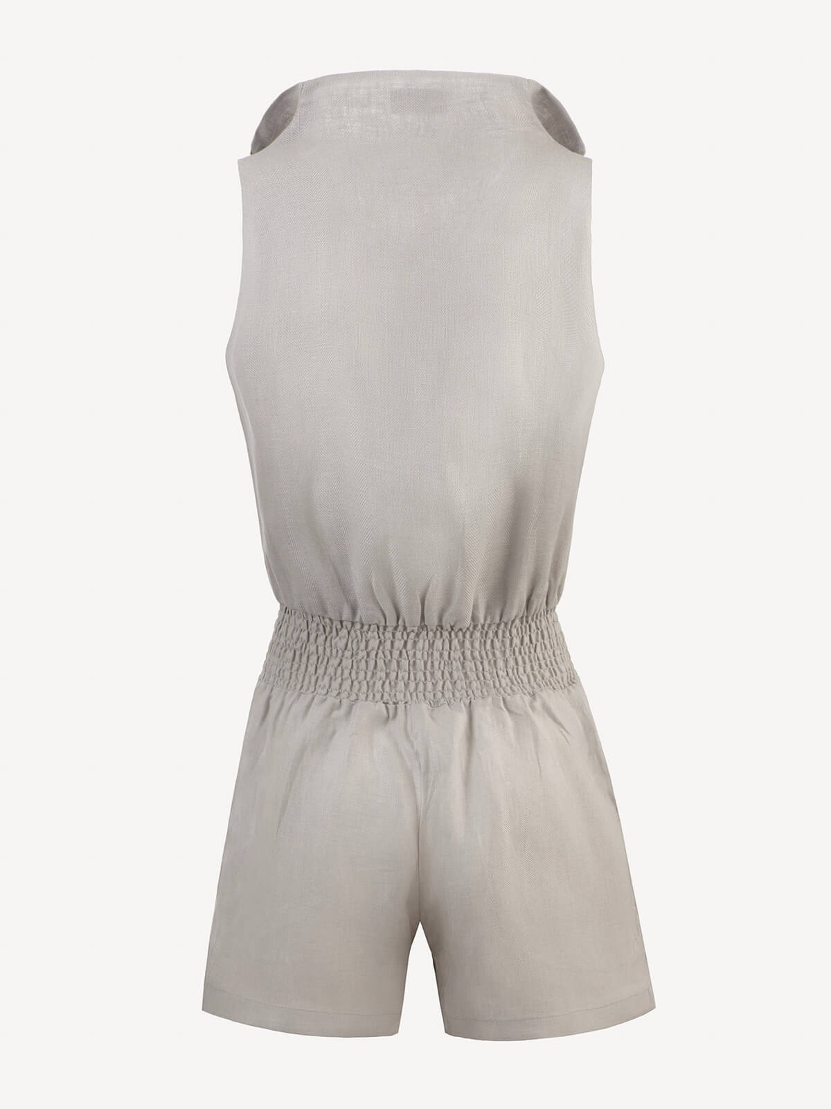 Jumpsuit Tuta Zip Woman Grey back 100% Capri