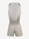 Jumpsuit Tuta Zip Woman Grey back 100% Capri