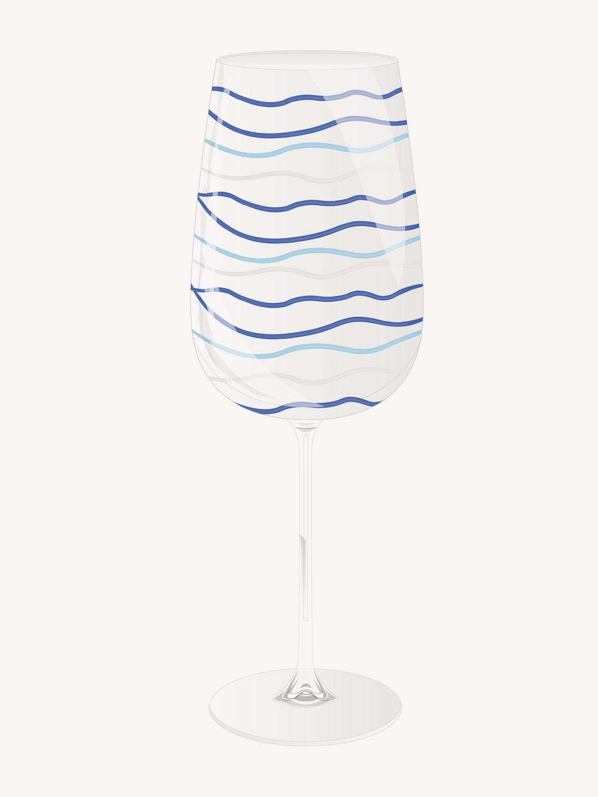 White wine glass wave